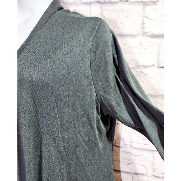 No Boundaries Dark Gray Pointed Front Cardigan XL 15 17 Juniors Crochet Back - Picture 2 of 4